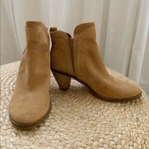 LUCKY BRAND TAN REAL LEATHER ANKLE BOOTS